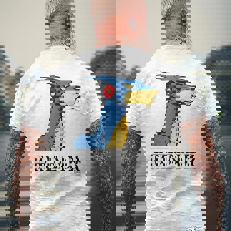 キャシャーン H メンズTシャツ バックプリント 高齢者への贈り物