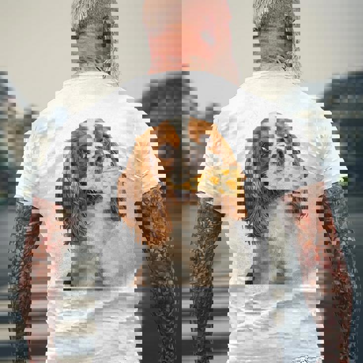 キャバリア・キング・チャールズ・スパニエル・チーズ・ドッグキャバリアー 長袖tシャツ メンズTシャツ バックプリント 高齢者への贈り物