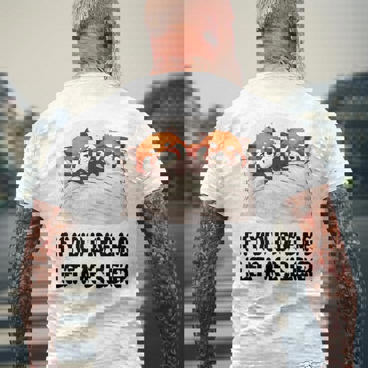 キュートなレッサーパンダ If You Love Meleep パジャマ メンズTシャツ バックプリント 高齢者への贈り物