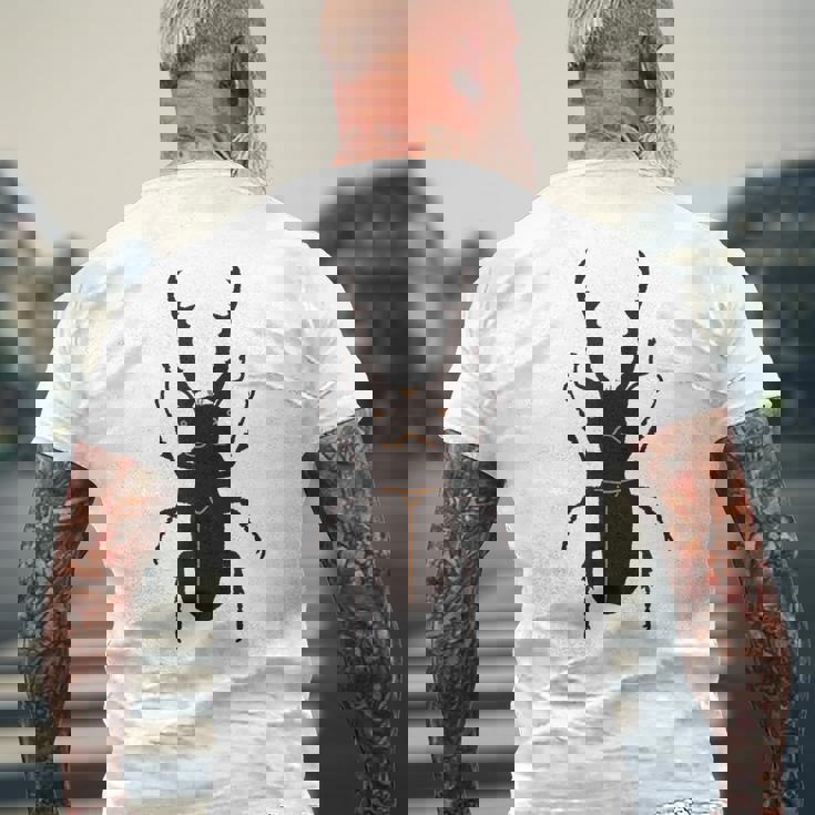 ギラファノコギリクワガタ _昆虫_くわがた メンズTシャツ バックプリント 高齢者への贈り物