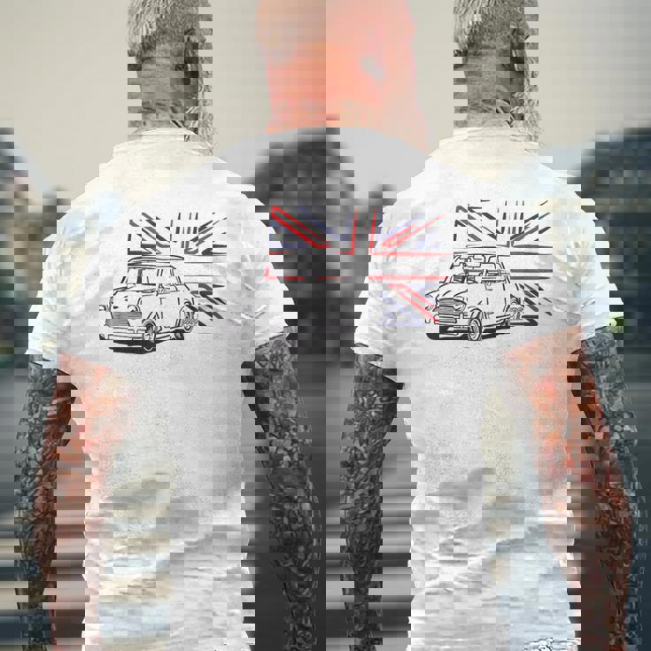 クラシック ミニ オースティン ユニオンジャック メンズTシャツ バックプリント 高齢者への贈り物