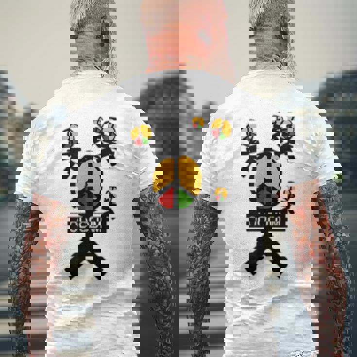 クラシックカートゥーン メンズTシャツ バックプリント 高齢者への贈り物