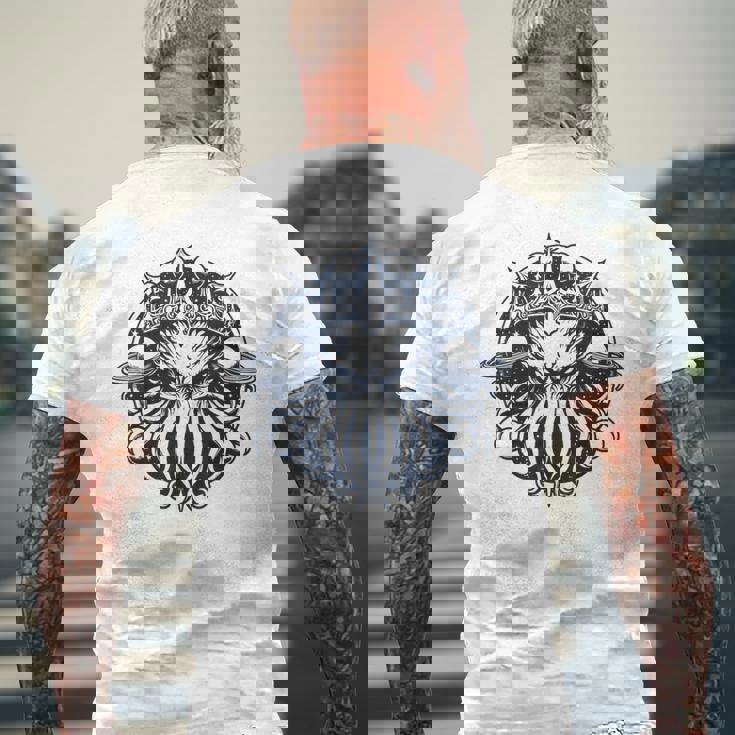 クラーケン クトゥルフ タコ メンズTシャツ バックプリント 高齢者への贈り物