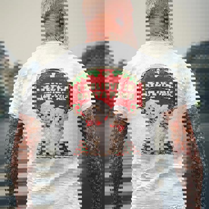 クリスマス デコレーション 犬 マルチーズ メンズTシャツ バックプリント 高齢者への贈り物