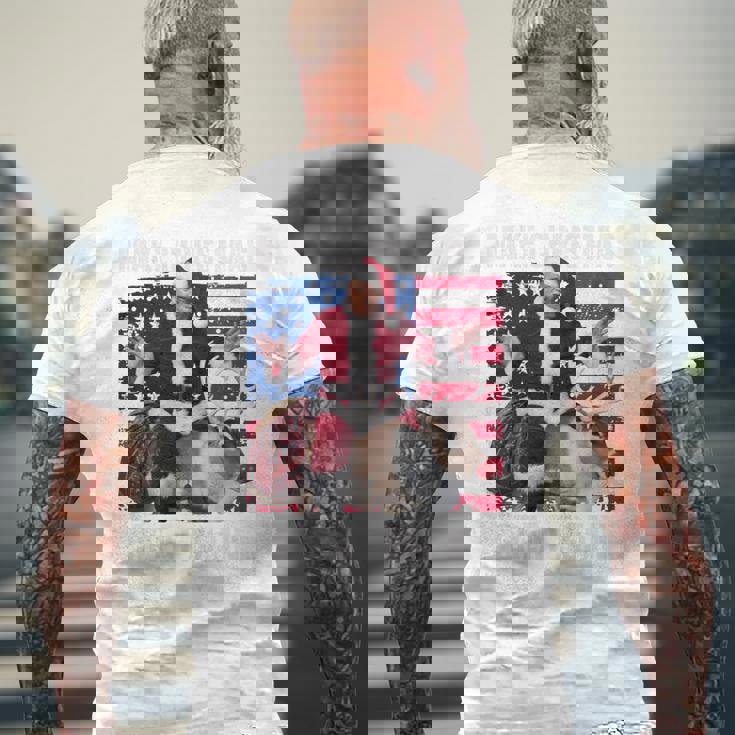 クリスマスを再び素晴らしいものにする トランプパジャマ 醜い 長袖tシャツ メンズTシャツ バックプリント 高齢者への贈り物