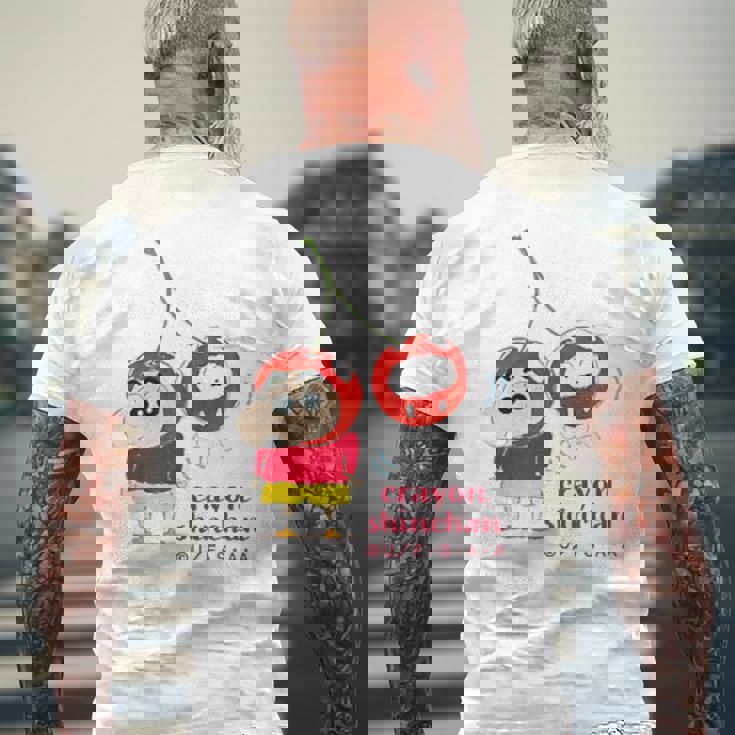 クレヨンしんちゃん さくらんぼしんちゃんワンポイント メンズTシャツ バックプリント 高齢者への贈り物