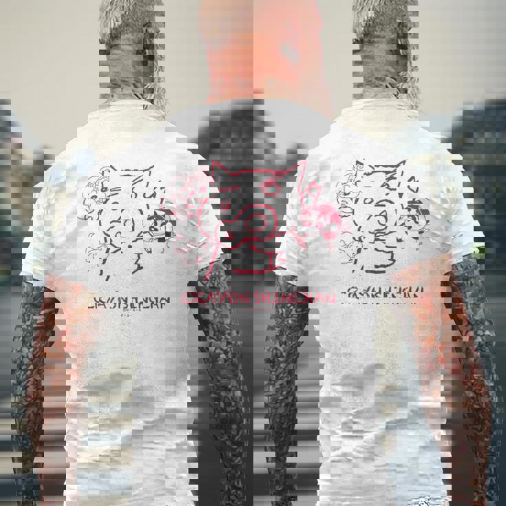 クレヨンしんちゃん ぶりぶりざえもん 落書き メンズTシャツ バックプリント 高齢者への贈り物