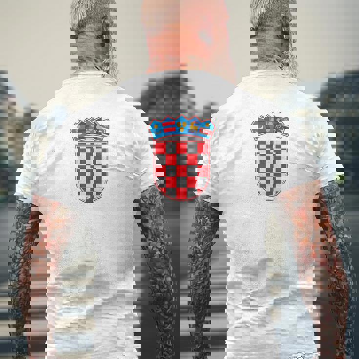 クロアチア ヴィンテージ クロアチア国旗tシャツ メンズTシャツ バックプリント 高齢者への贈り物