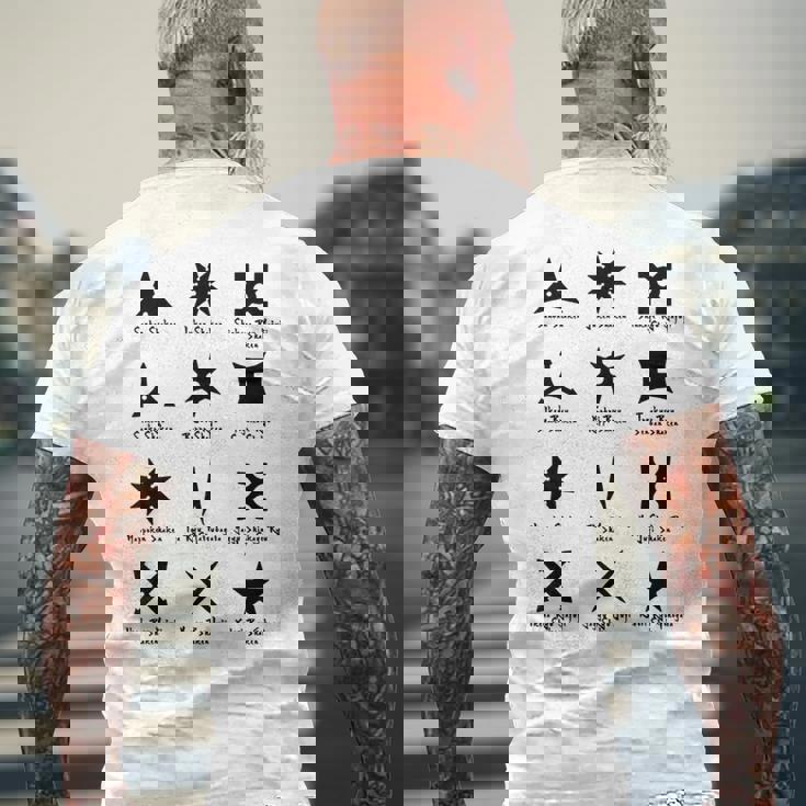 クールなタイプの忍者スターと手裏剣格闘技tシャツ メンズTシャツ バックプリント 高齢者への贈り物