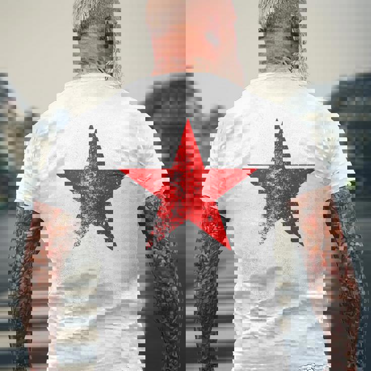 クールレッドスター メンズTシャツ バックプリント 高齢者への贈り物