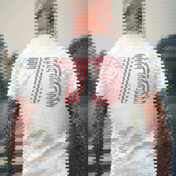 クールレトロライティングジャージ、背番号73 1973 メンズTシャツ バックプリント 高齢者への贈り物