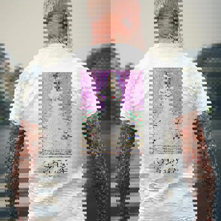 グスタフ・クリムト アートワーク メンズTシャツ バックプリント 高齢者への贈り物