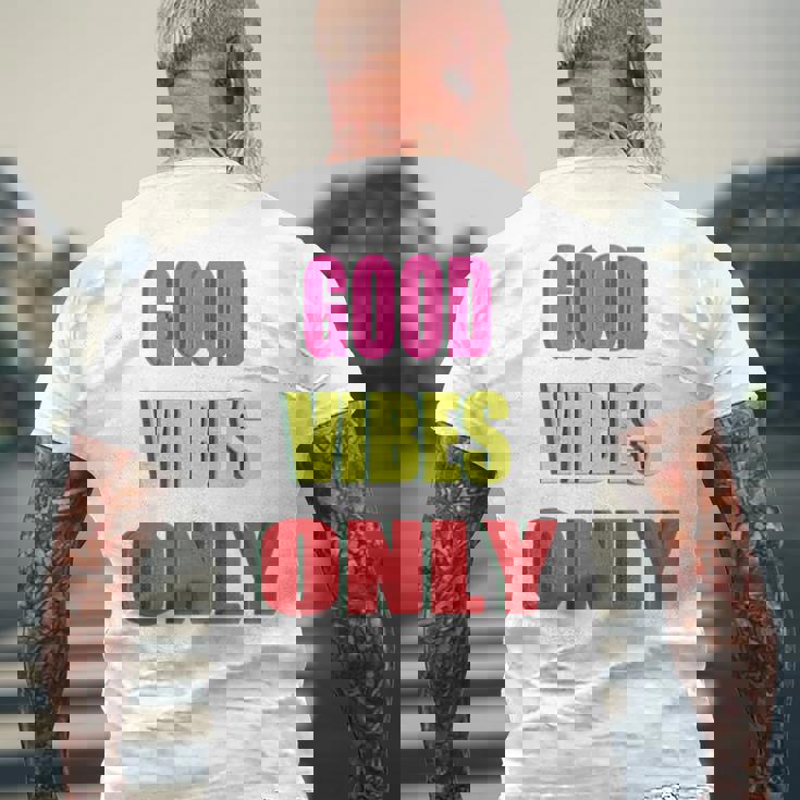 グッド・バイブス・オンリー 長袖tシャツ メンズTシャツ バックプリント 高齢者への贈り物