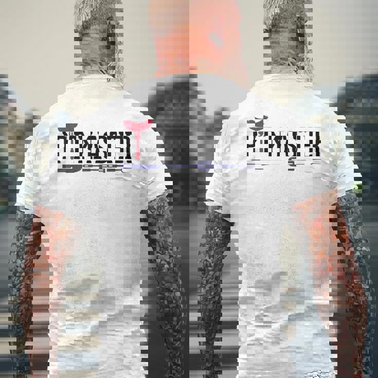 グリルバーベキュー ピットマスター メンズTシャツ バックプリント 高齢者への贈り物