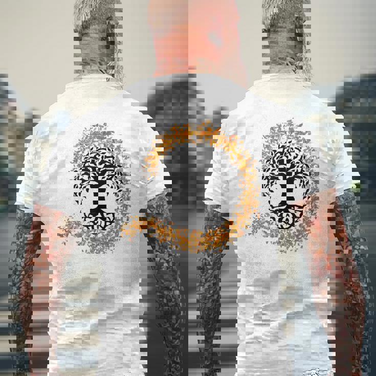 ケルトの木 メンズTシャツ バックプリント 高齢者への贈り物