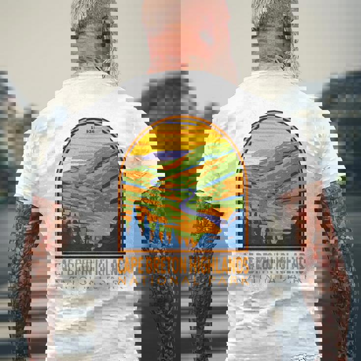 ケープブレトンハイランズ国立公園 カナダヴィンテージエンブレム 長袖tシャツ メンズTシャツ バックプリント 高齢者への贈り物