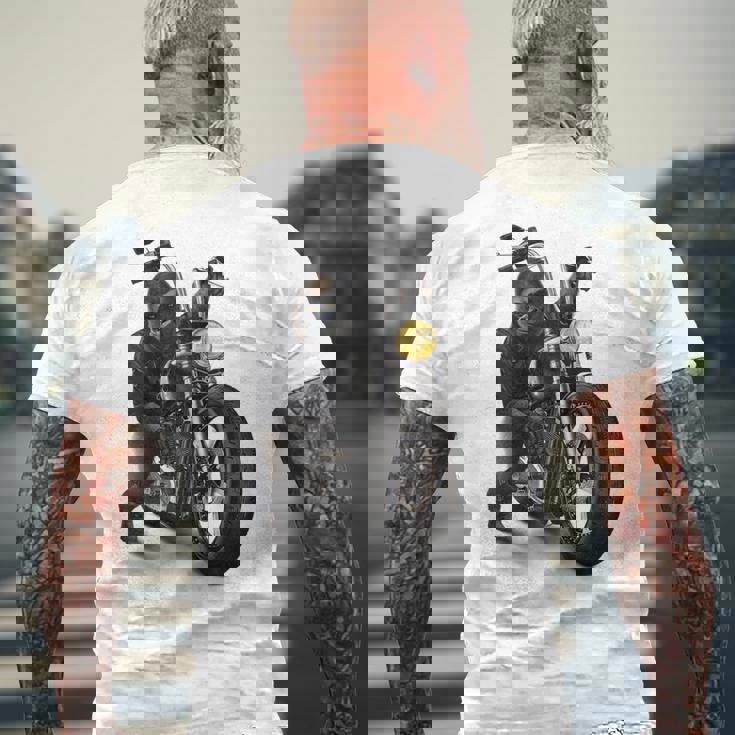 ゴリラ バイク バイカー メンズTシャツ バックプリント 高齢者への贈り物