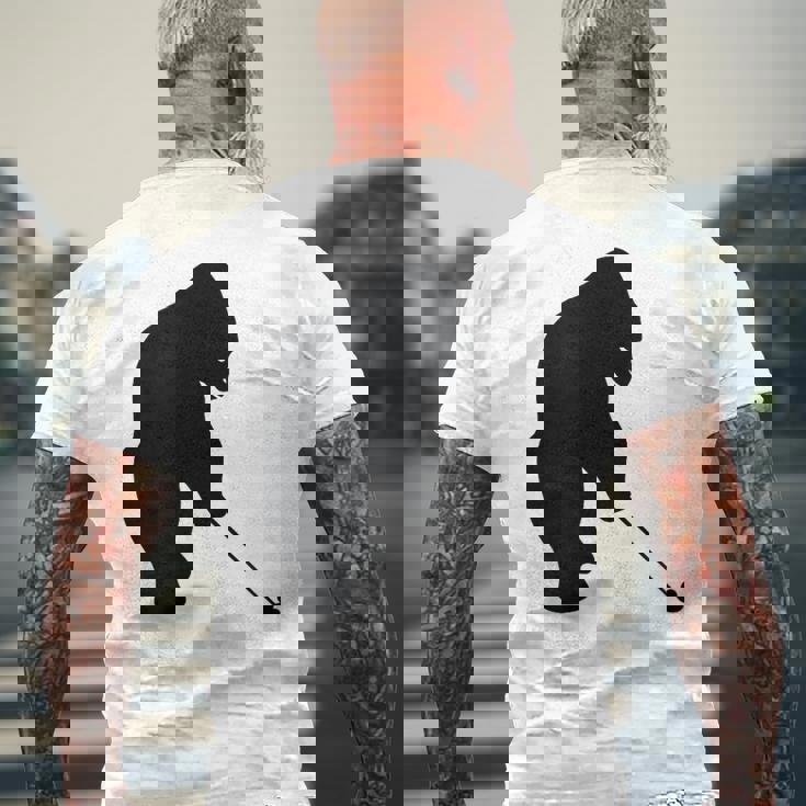 ゴリラゴルフシルエット メンズTシャツ バックプリント 高齢者への贈り物