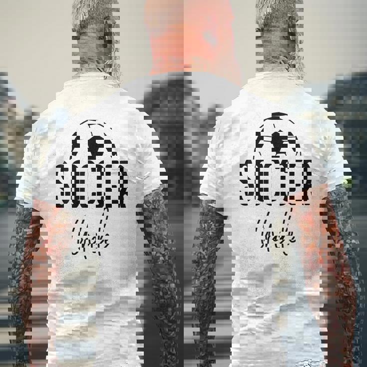 サッカー おじさん お父さん プレーヤー コーチ 試合 デー ギフト ボーイフレンド 男性 メンズTシャツ バックプリント 高齢者への贈り物