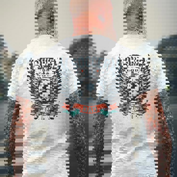 サッカー お父さん 家族 お揃い お父さん 父の日 メンズTシャツ バックプリント 高齢者への贈り物