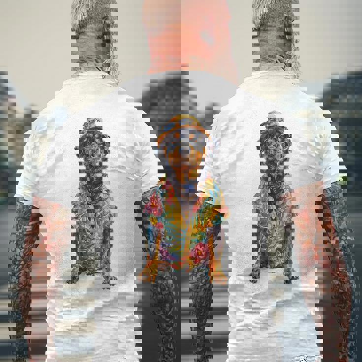 サマードッグロットワイラー メンズTシャツ バックプリント 高齢者への贈り物