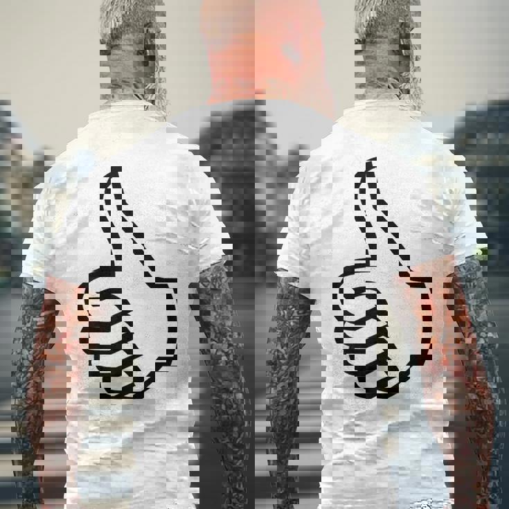 サムズアップ メンズTシャツ バックプリント 高齢者への贈り物