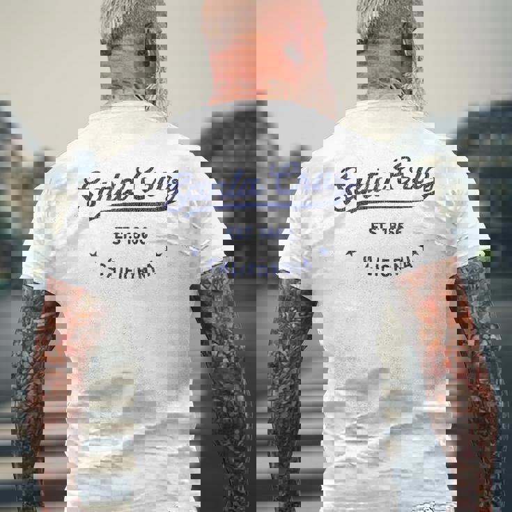 サンタクルーズ カリフォルニア 旅行 お土産 ヴィンテージ サンタクルーズ メンズTシャツ バックプリント 高齢者への贈り物