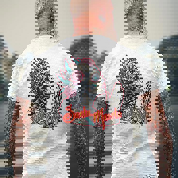 サンタ・ムエルテ カトリーナ カラベラ 長袖tシャツ メンズTシャツ バックプリント 高齢者への贈り物