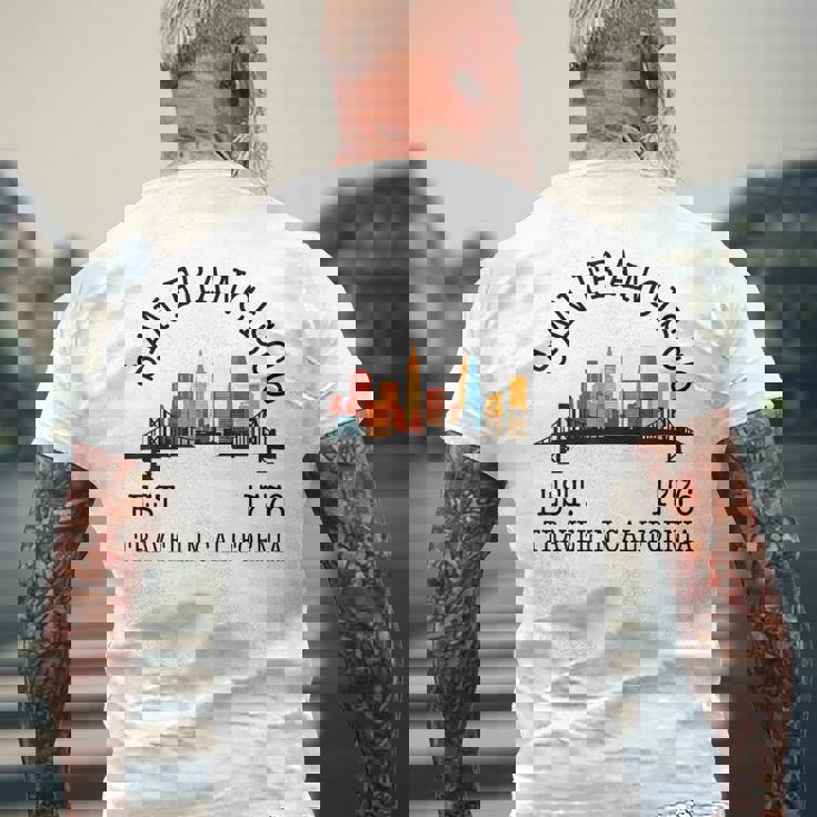 サンフランシスコ お土産 スカイライン サンフランシスコ メンズ レディース メンズTシャツ バックプリント 高齢者への贈り物