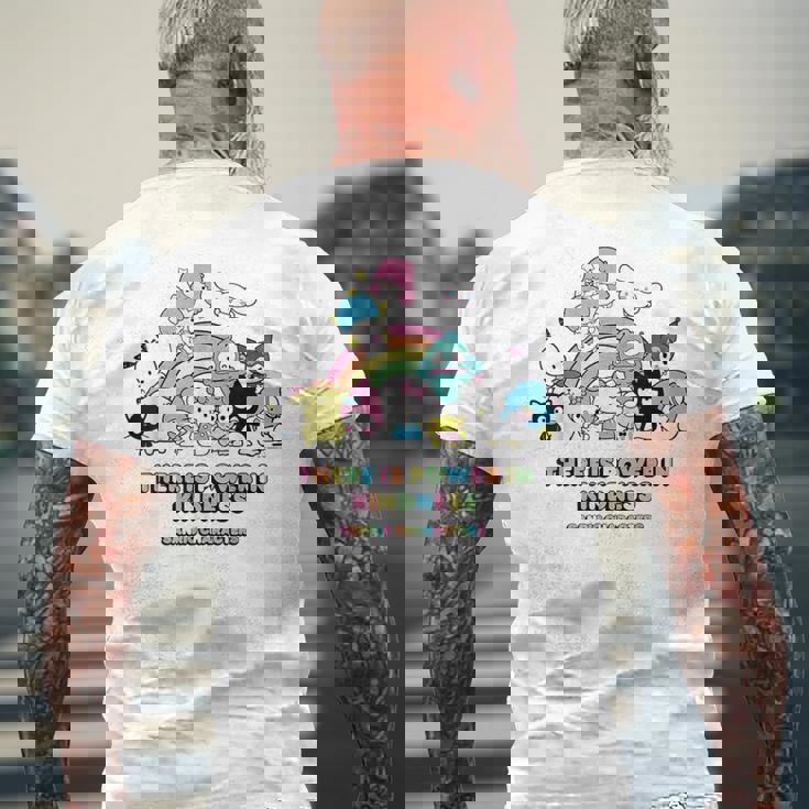 サンリオキャラクターズ Usデザイン レインボー メンズTシャツ バックプリント 高齢者への贈り物