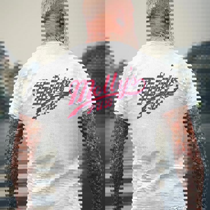 シカゴ・ファイアー・モリーズ・パブ メンズTシャツ バックプリント 高齢者への贈り物