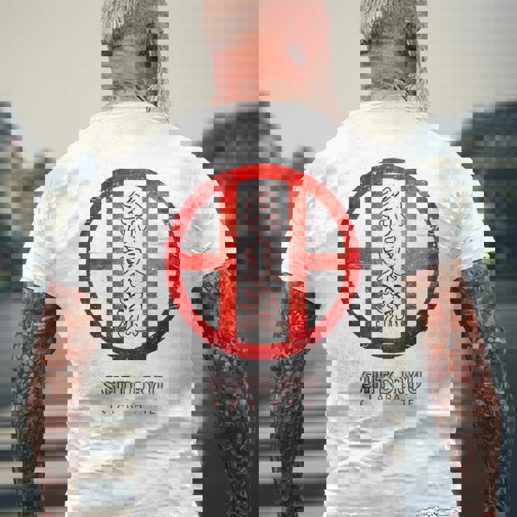 シトリュウ 空手、バックプリント メンズTシャツ バックプリント 高齢者への贈り物