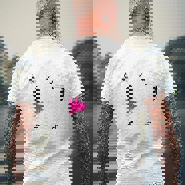 シマエナガ 北海道 雪の妖精 可愛い もふもふ 挨拶 メンズTシャツ バックプリント 高齢者への贈り物