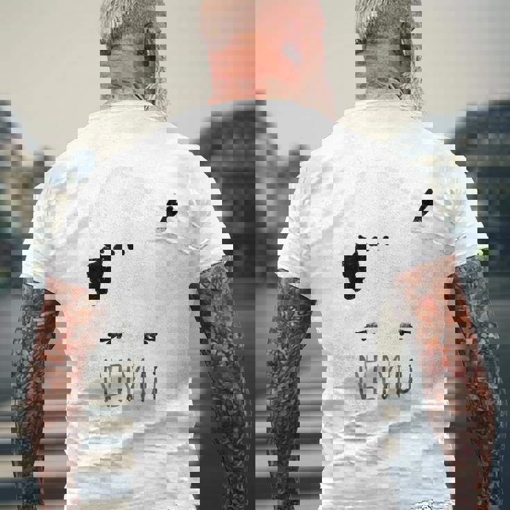 シマエナガ 北海道 雪の妖精 可愛い 眠い メンズTシャツ バックプリント 高齢者への贈り物