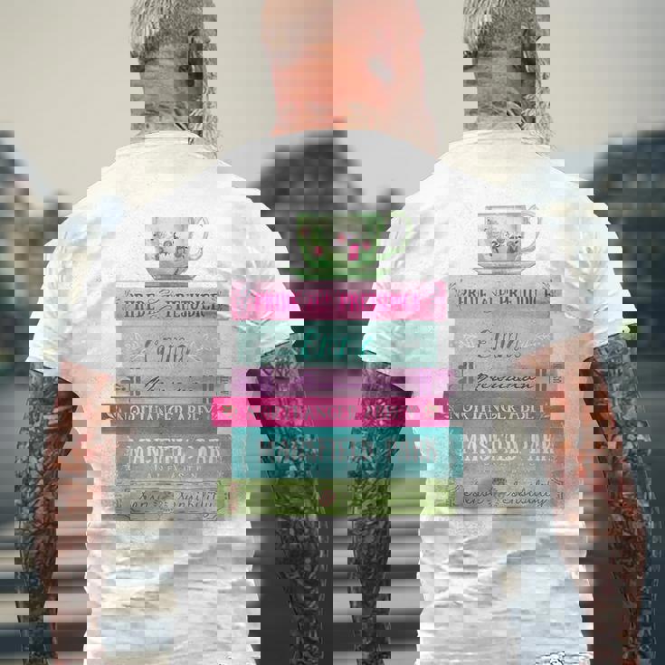 ジェーン・オースティン 本 スタック ティー 文学 文学 メンズTシャツ バックプリント 高齢者への贈り物