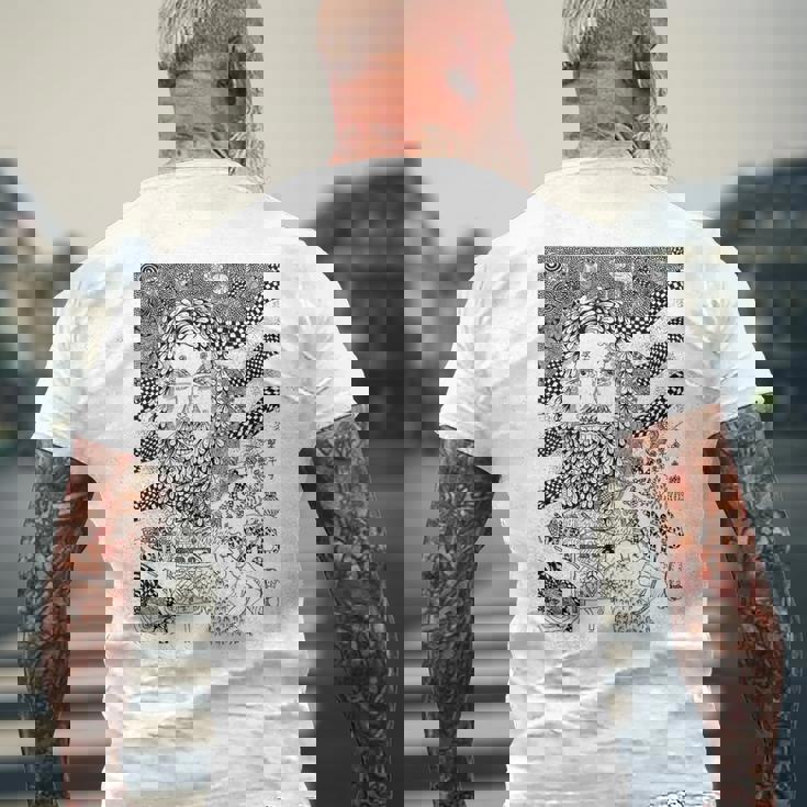 ジグザグマン メンズTシャツ バックプリント 高齢者への贈り物