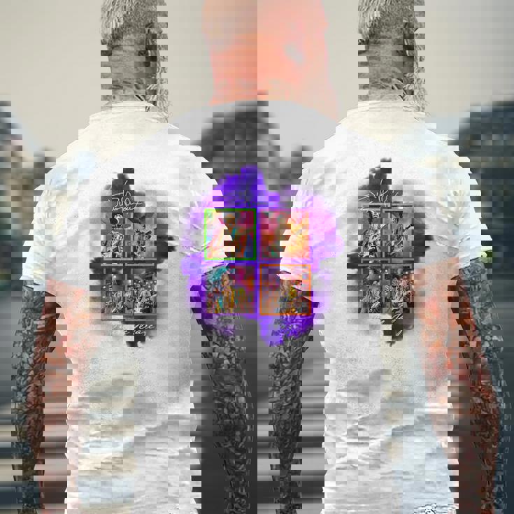 ジミヘンドリックス_004_Back Printed メンズTシャツ バックプリント 高齢者への贈り物