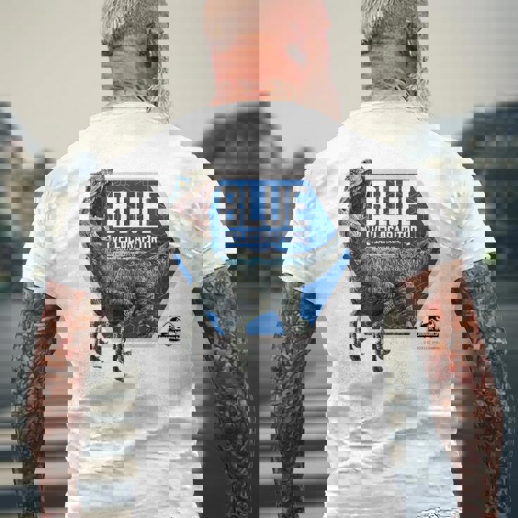 ジュラシック・ワールド Blue Data メンズTシャツ バックプリント 高齢者への贈り物