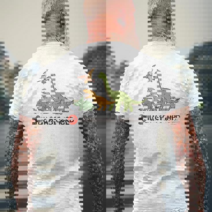 ジュラシック・ワールド Dinosaurs Loose Illust メンズTシャツ バックプリント 高齢者への贈り物