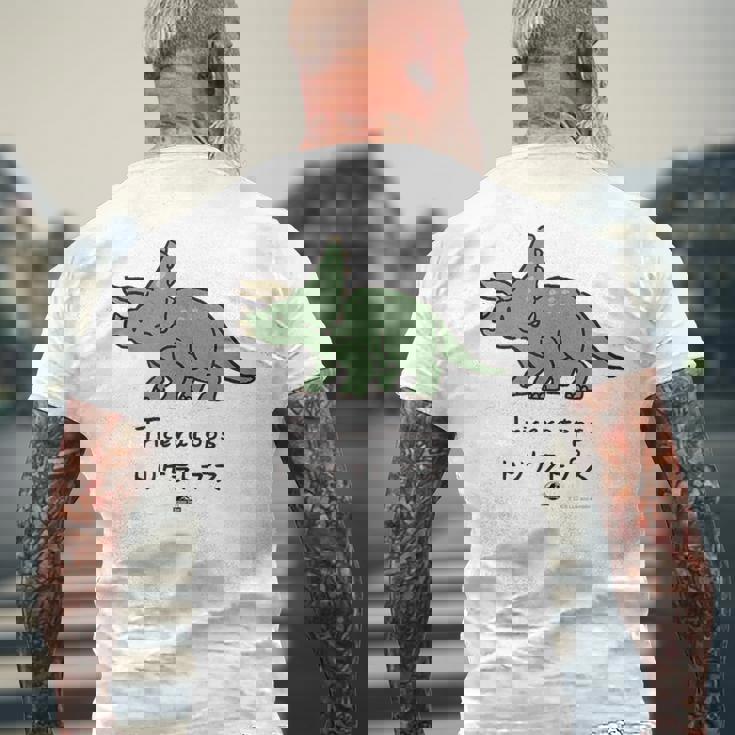 ジュラシック・ワールド Triceratops Loose Illust メンズTシャツ バックプリント 高齢者への贈り物