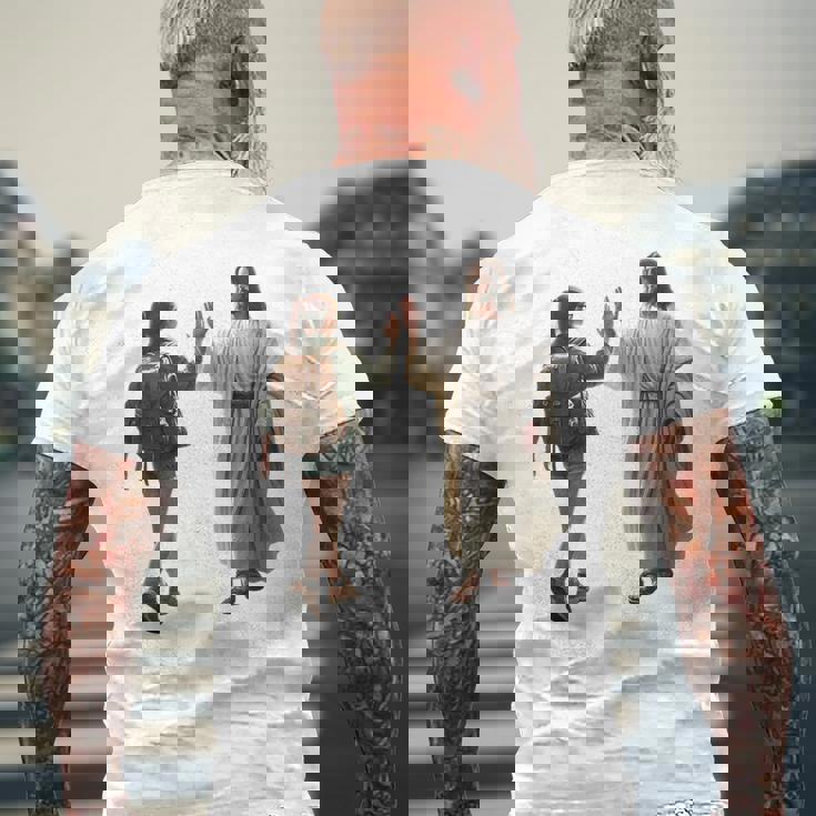 ジーザス Give Me The Five メンズTシャツ バックプリント 高齢者への贈り物