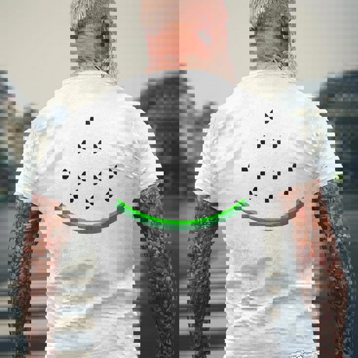 スイカフルーツコスチューム メンズTシャツ バックプリント 高齢者への贈り物