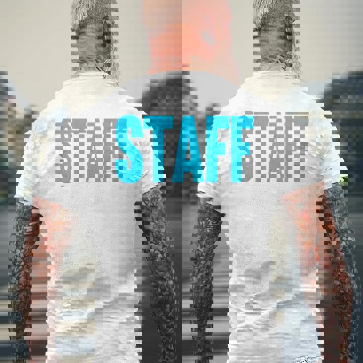 スタッフ イベント 衣装 クルー 音楽祭 バックプリント ワーカー メンズTシャツ バックプリント 高齢者への贈り物