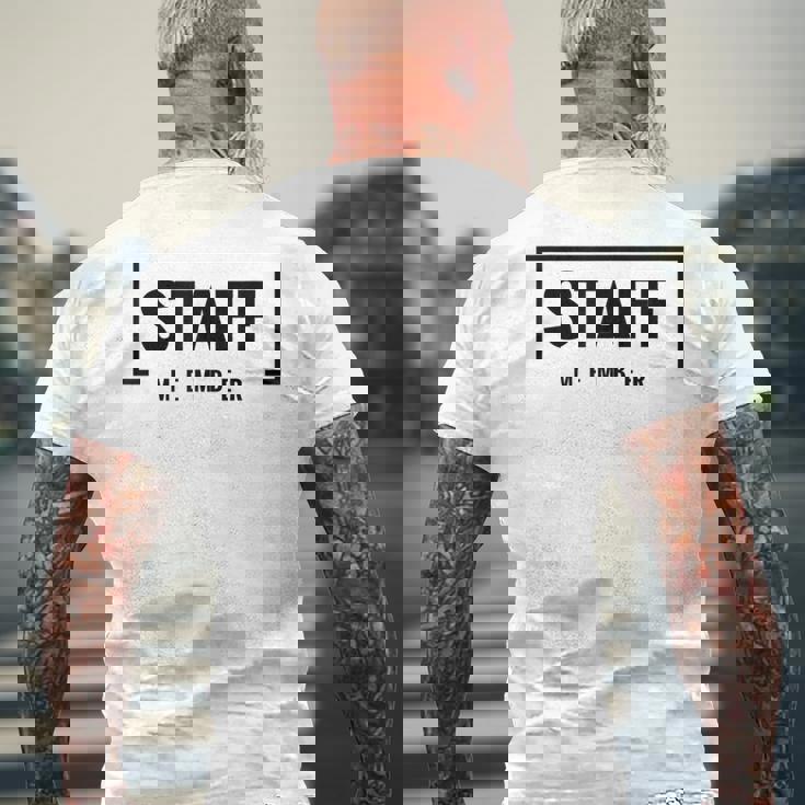 スタッフメンバーアソシエイトチーム メンズTシャツ バックプリント 高齢者への贈り物