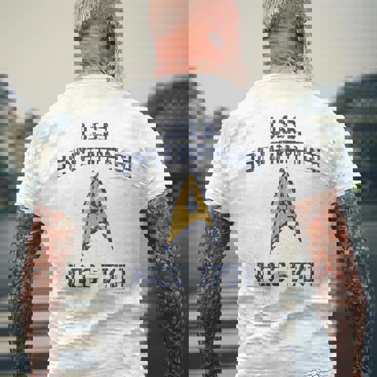 スタートレック オリジナルシリーズ エンタープライズ デルタ メンズTシャツ バックプリント 高齢者への贈り物