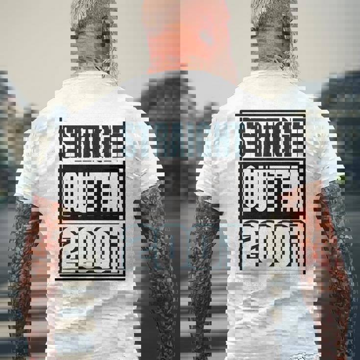 ストレイト・アウタ 2001 バースデー 2001 年生まれ 2001 ヴィンテージ メンズTシャツ バックプリント 高齢者への贈り物