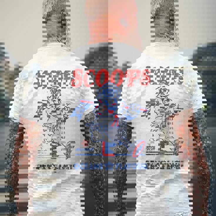 ストレンジャー・シングス スクープ アホイ アイスクリーム マスコット スターコート レトロ メンズTシャツ バックプリント 高齢者への贈り物