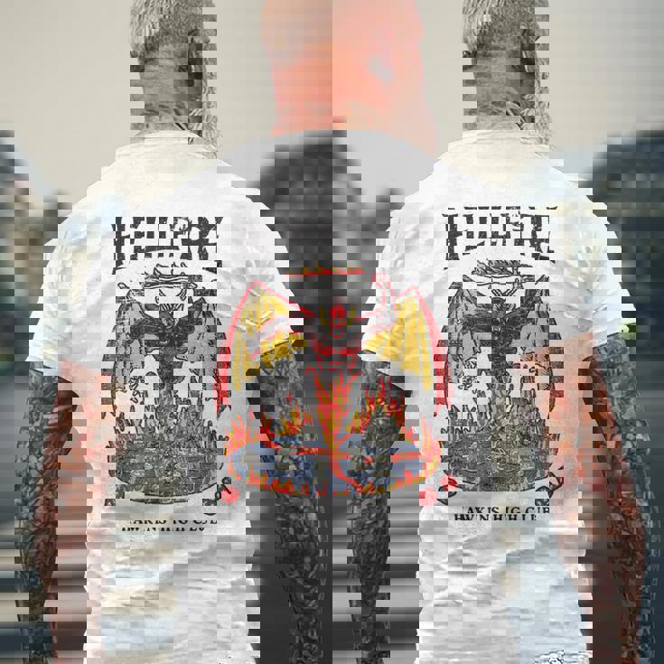 ストレンジャー・シングス ヘルファイア クラブ ポスター ホーキンス ハイ Dnd ギャング メンズTシャツ バックプリント 高齢者への贈り物