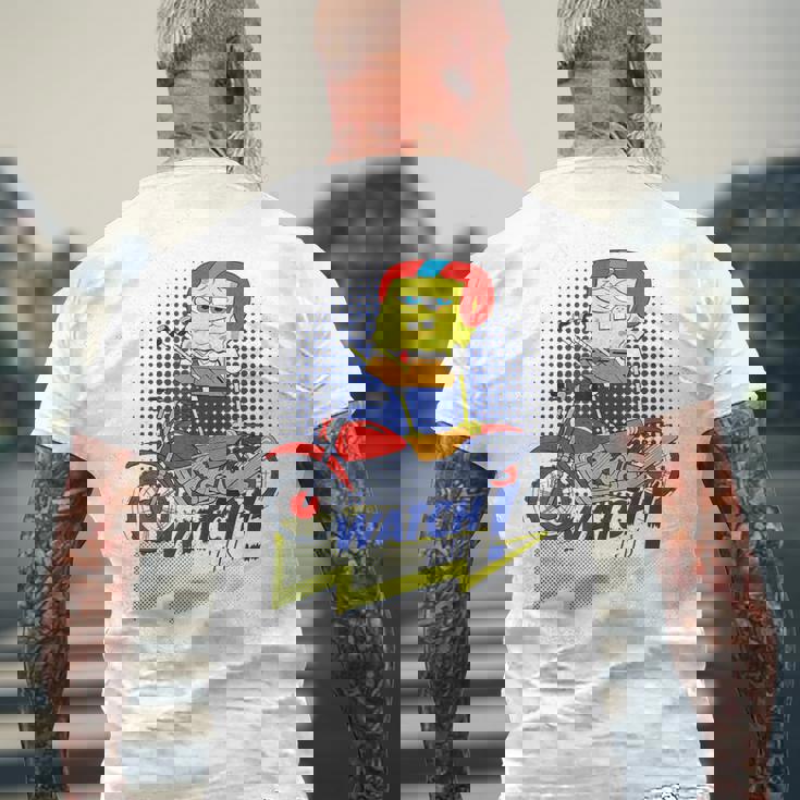 スポンジボブ スクエアパンツ スポンジボブ Watch This メンズTシャツ バックプリント 高齢者への贈り物