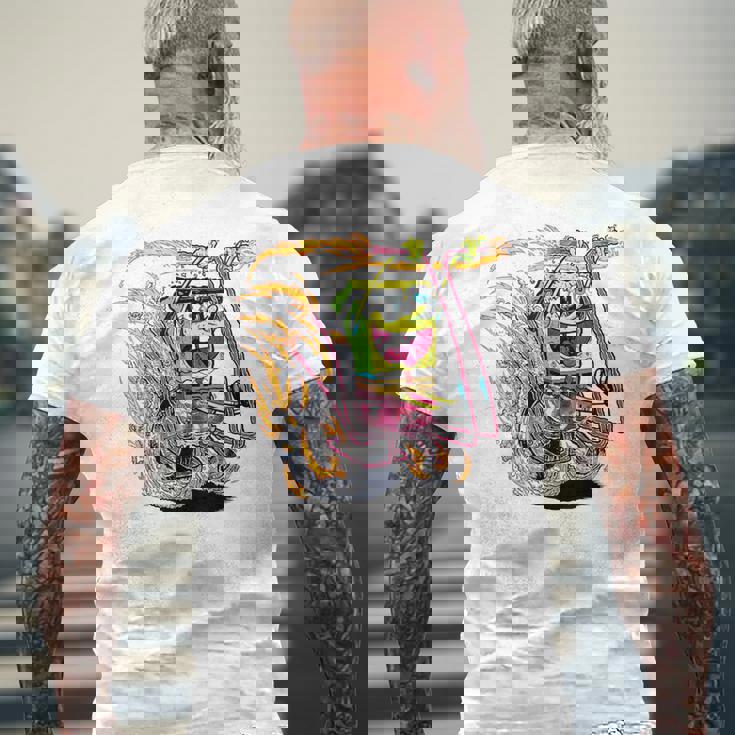 スポンジボブ スクエアパンツ スポンジボブ コミックバイク メンズTシャツ バックプリント 高齢者への贈り物